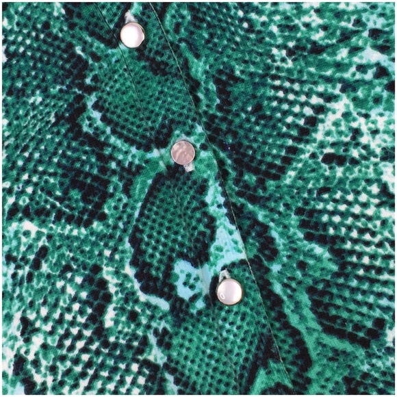 Aqua Python Print Sweater - Picture 3 of 6